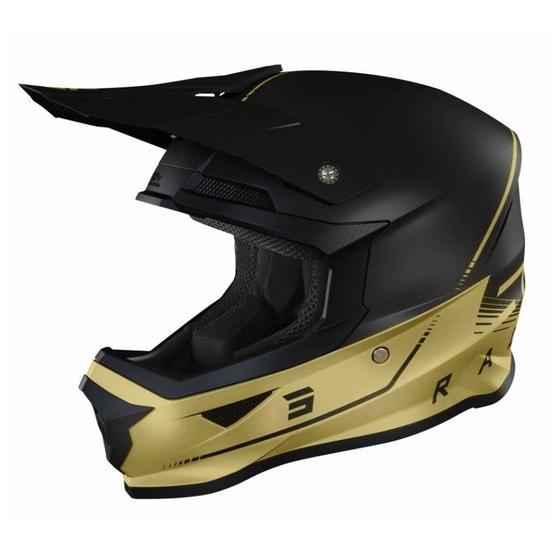 Motokros čelada Shot Furious Raw 3.0 black-gold razprodaja