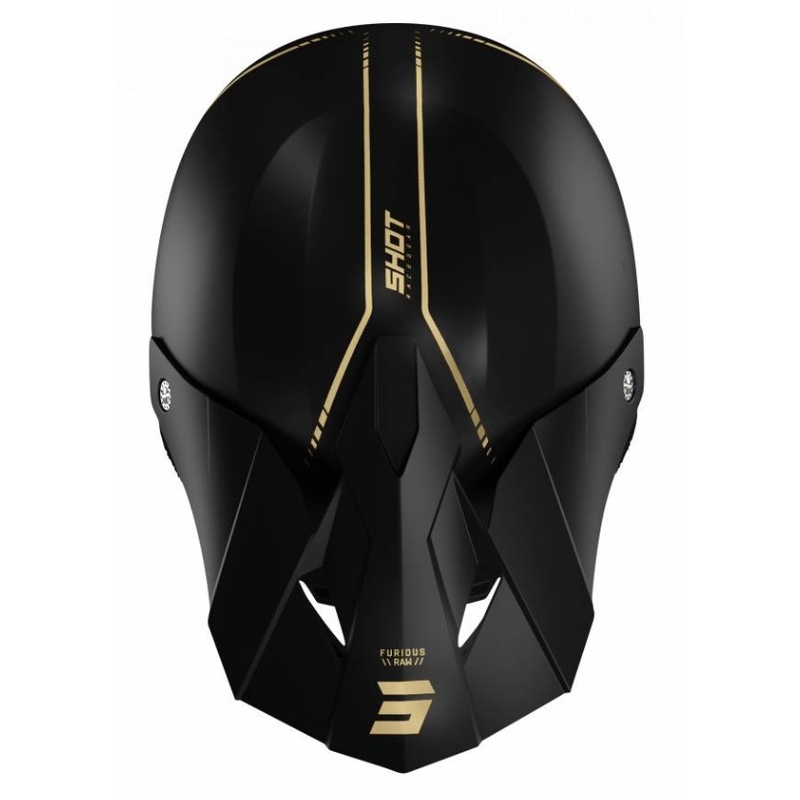 Motokros čelada Shot Furious Raw 3.0 black-gold razprodaja