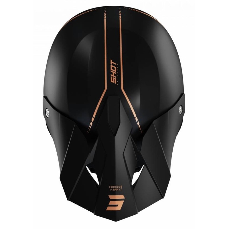 Motokros čelada Shot Furious Raw 3.0 black-bronze