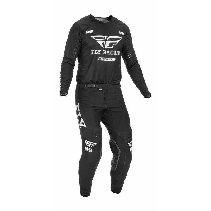 Motokros hlače FLY Racing Evolution DST 2022 belo-črne