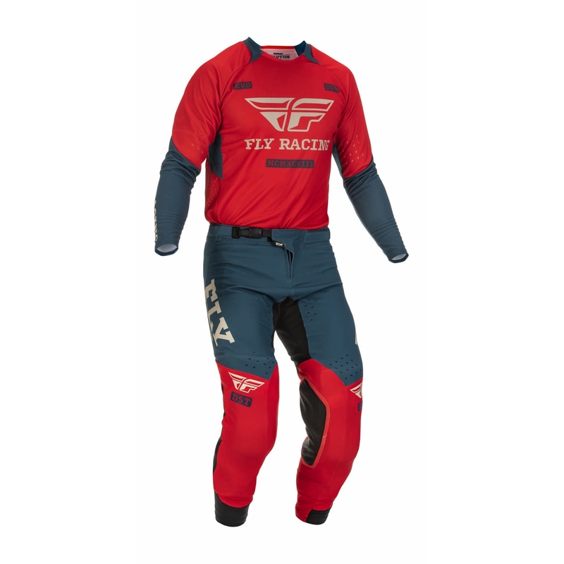 Motokros hlače FLY Racing Evolution DST 2022 rdeče-sive