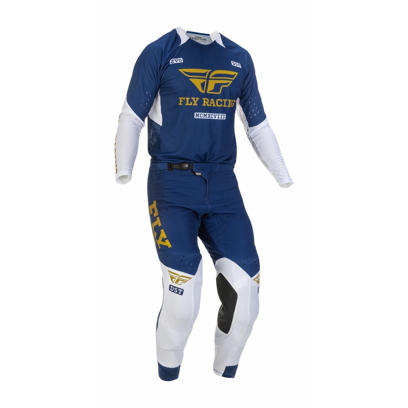 Motokros hlače FLY Racing Evolution DST 2022 modro-bela-zlata
