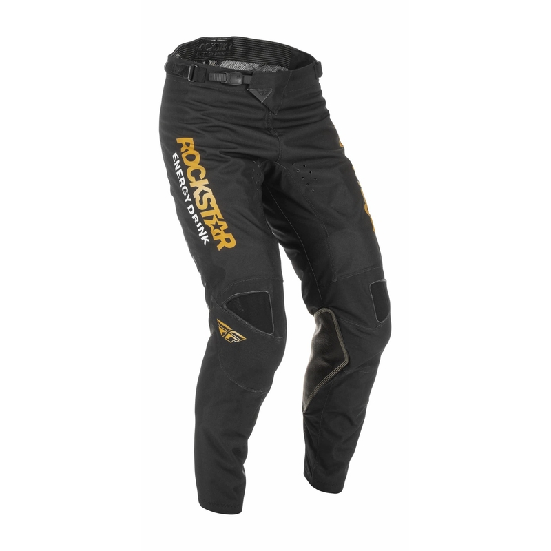 Motokros hlače FLY Racing Kinetic Rockstar 2022 gold-black razprodaja