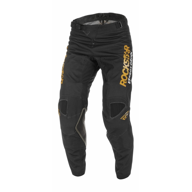 Motokros hlače FLY Racing Kinetic Rockstar 2022 gold-black razprodaja