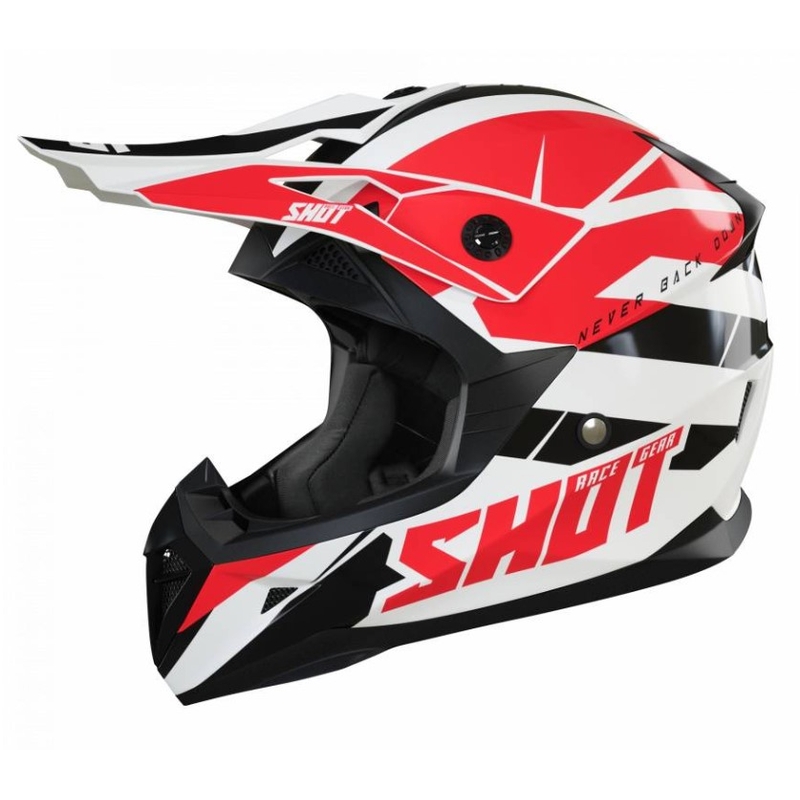 Motokros čelada Shot Pulse Revenge black-white-red