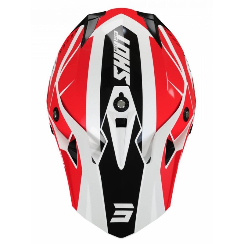 Motokros čelada Shot Pulse Revenge black-white-red