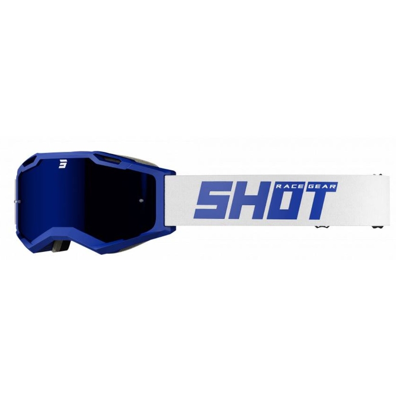 Motokros očala Shot Iris 2.0 Solid white-blue