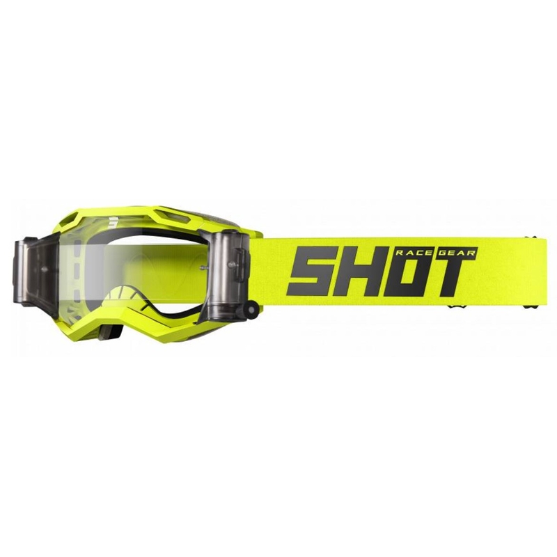 Motokros očala Shot Iris 2.0 Solid Roll-Off fluo-rumene barve
