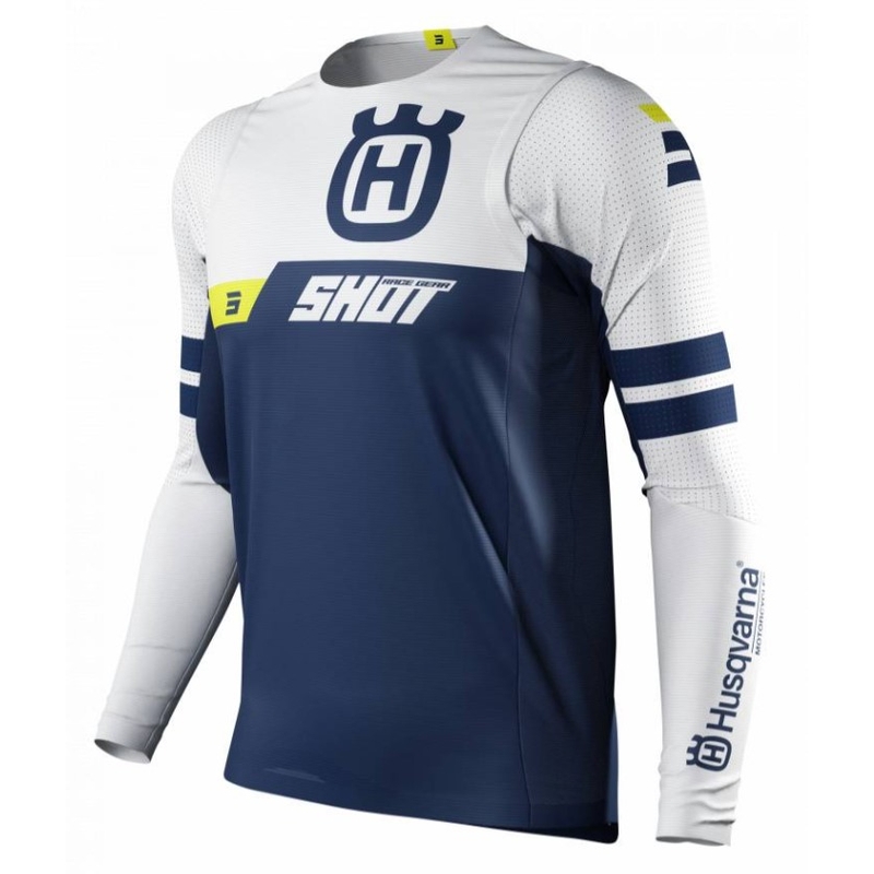 Motokros majica Shot Aerolite Husqvarna modra