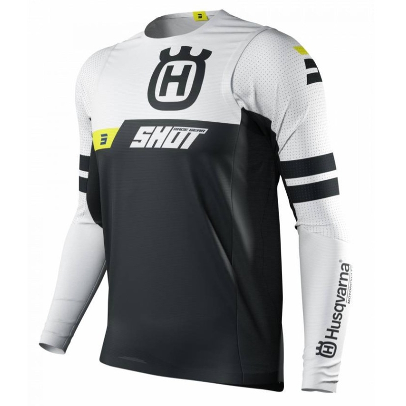 Motokros majica Shot Aerolite Husqvarna črna