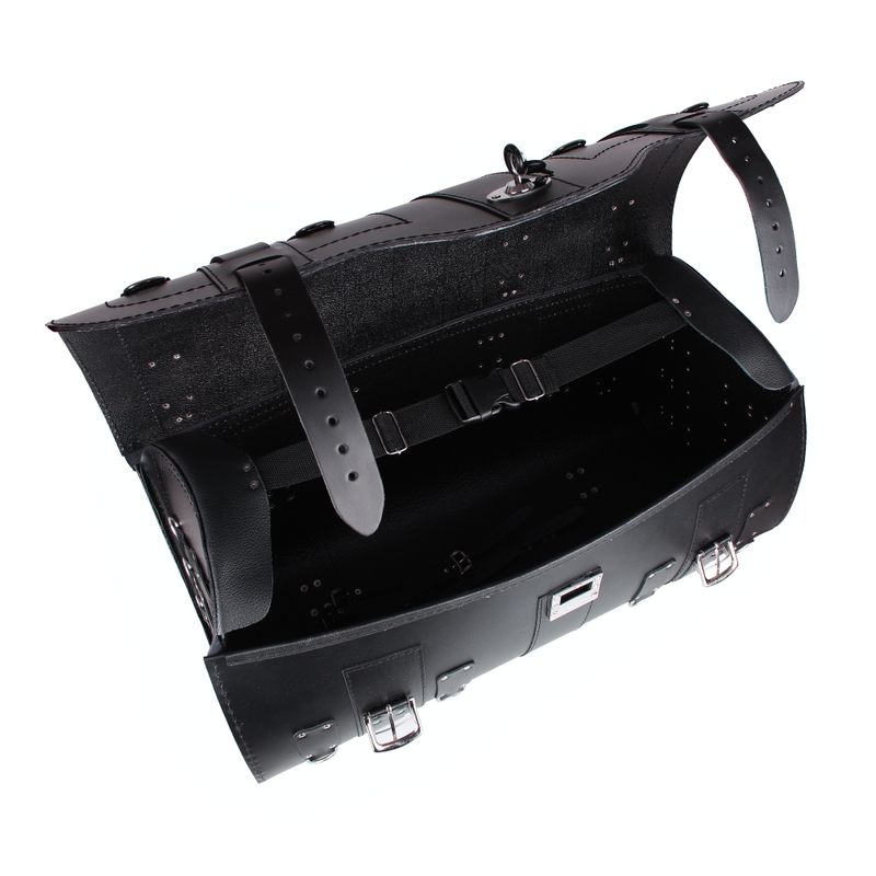 Chopper RSA-16A usnjen kovček za motorno kolo s ključavnico