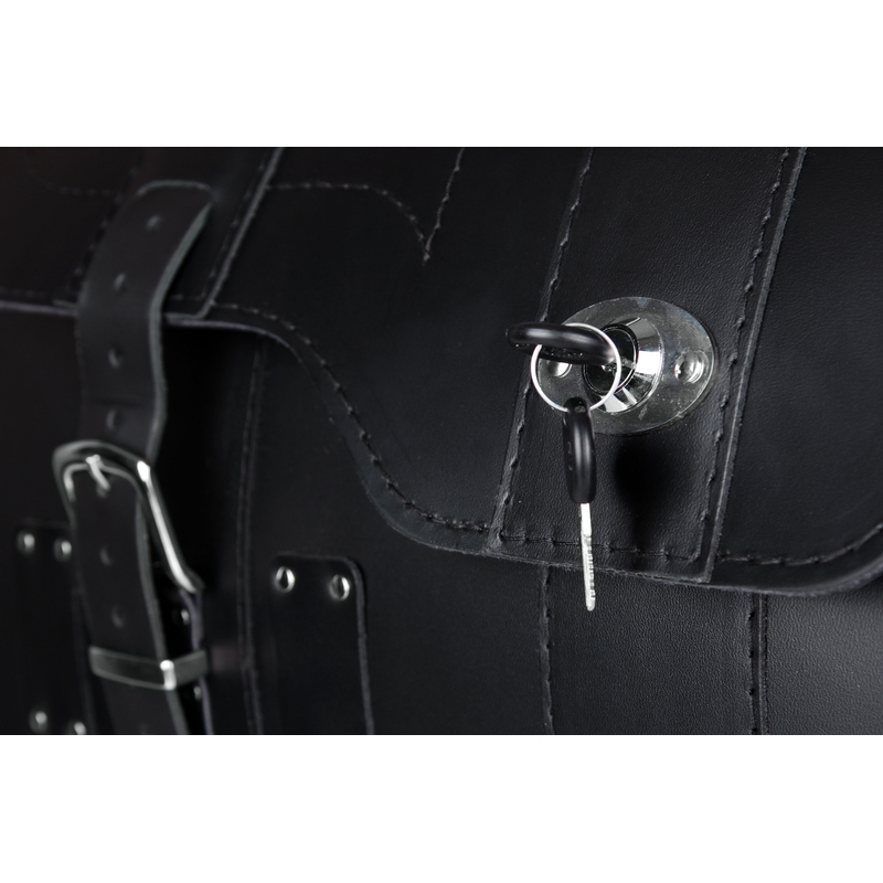 Chopper RSA-16A usnjen kovček za motorno kolo s ključavnico