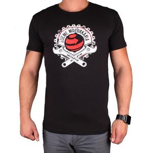 Majica s motivom MotoZem Živimo motociklizem črna razprodaja