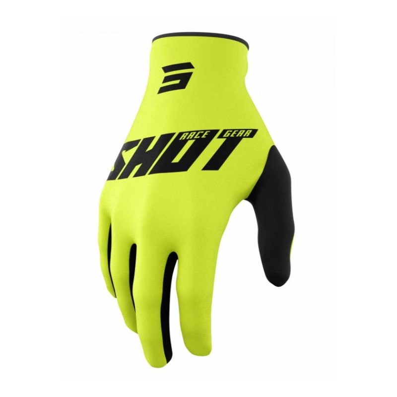 Motokros rokavice Shot Raw Burst black-fluo yellow razprodaja