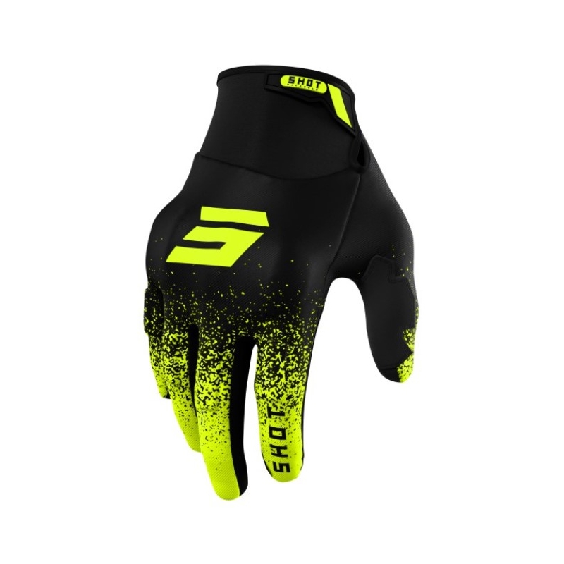 Motokros rokavice Shot Drift Edge black-fluo rumena razprodaja
