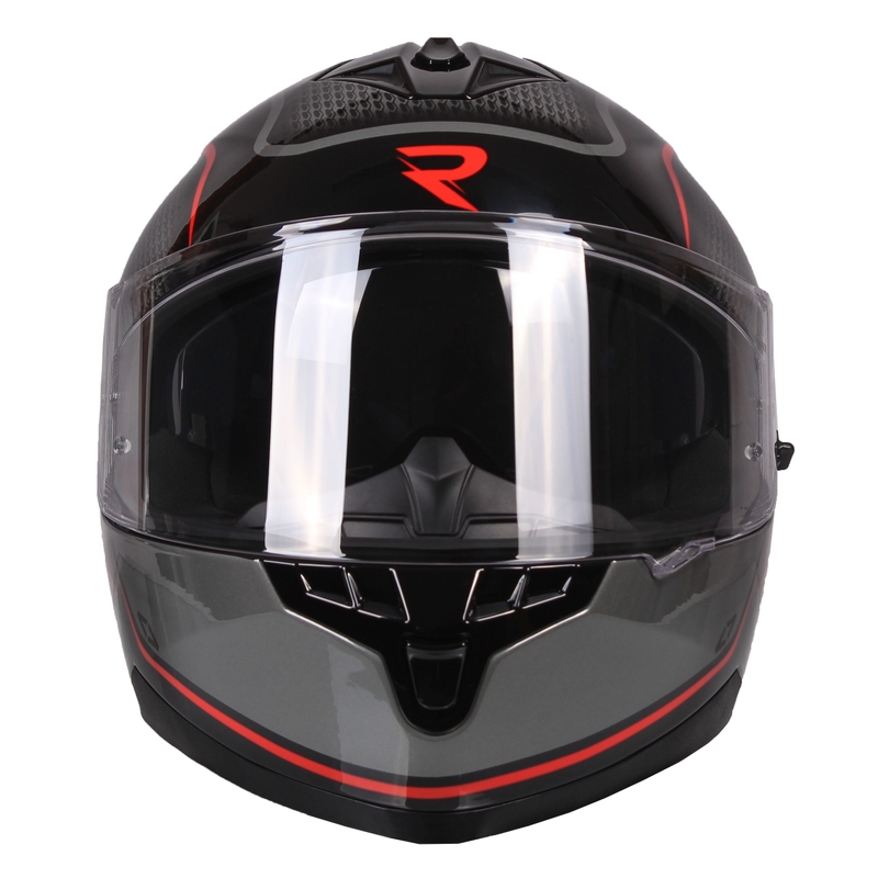 Integralna motoristična čelada Street Racer Magna črna in rdeča