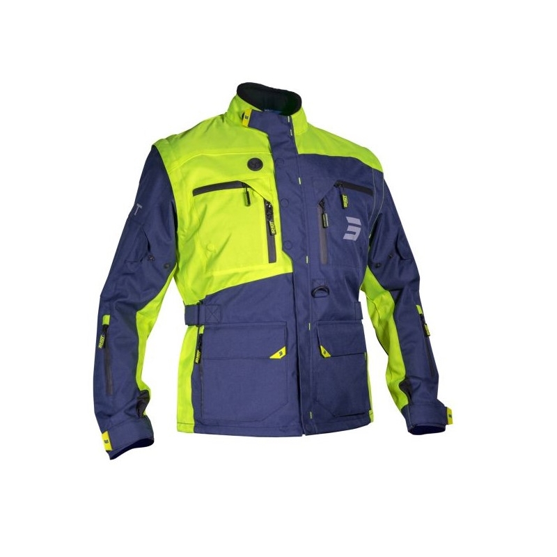 Shot Racetech modro-fluo rumena motoristična jakna