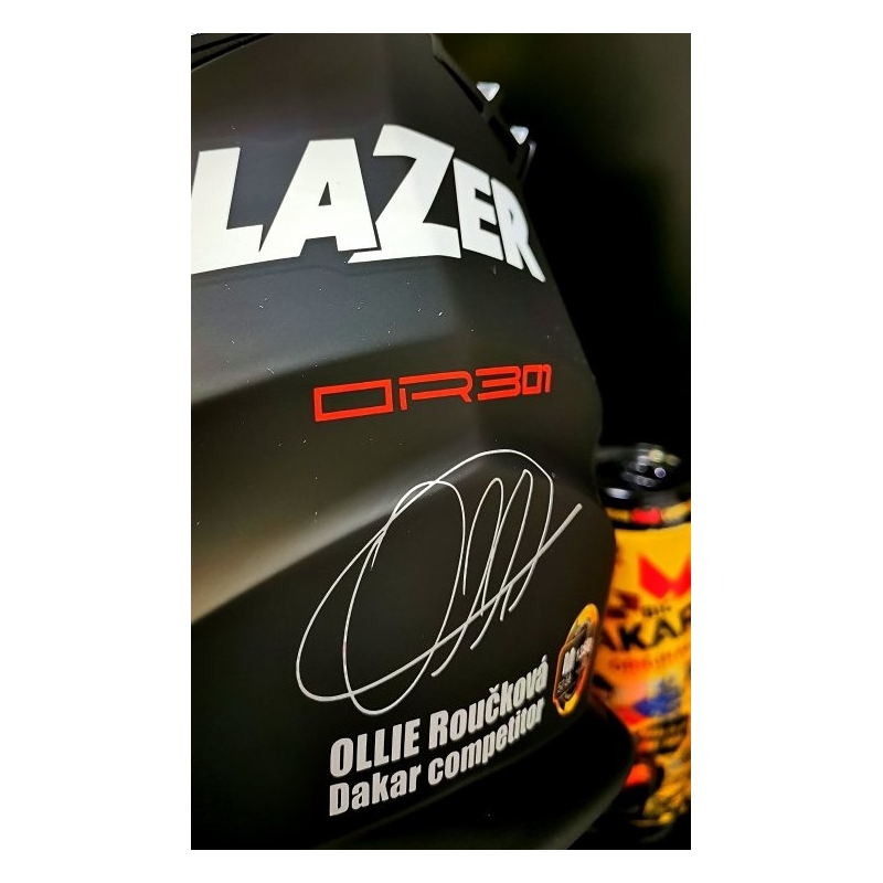 Lazer OR301 Shock Replica črno-rumeno-bela motokros čelada