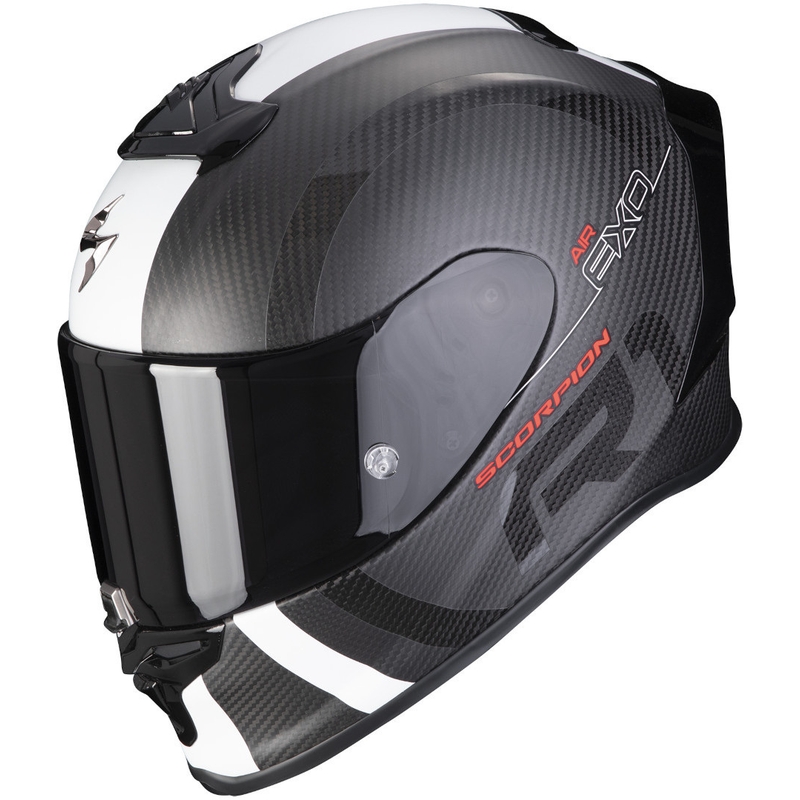 Integrirana čelada Scorpion EXO-R1 Carbon Air MG črna in bela mat