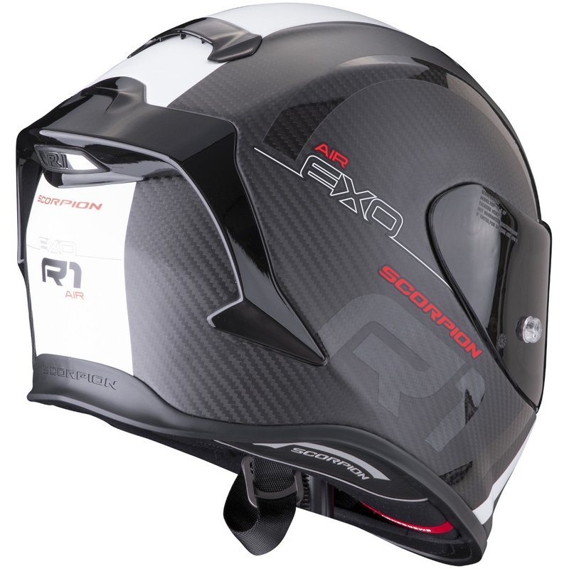 Integrirana čelada Scorpion EXO-R1 Carbon Air MG črna in bela mat