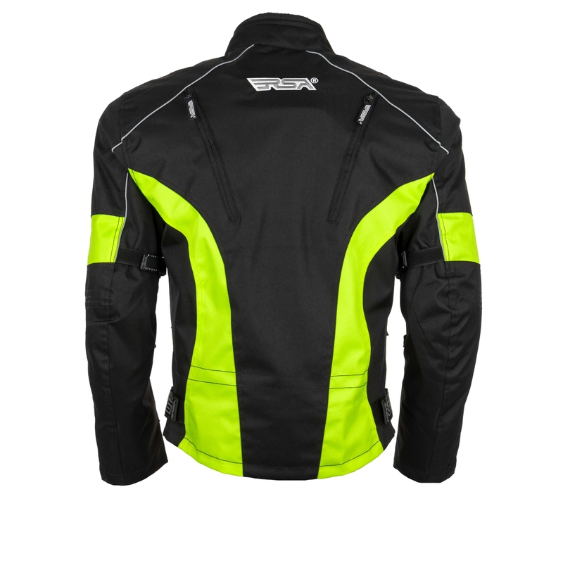 Motoristična jakna RSA ST-01 black-fluo yellow - II. kakovost