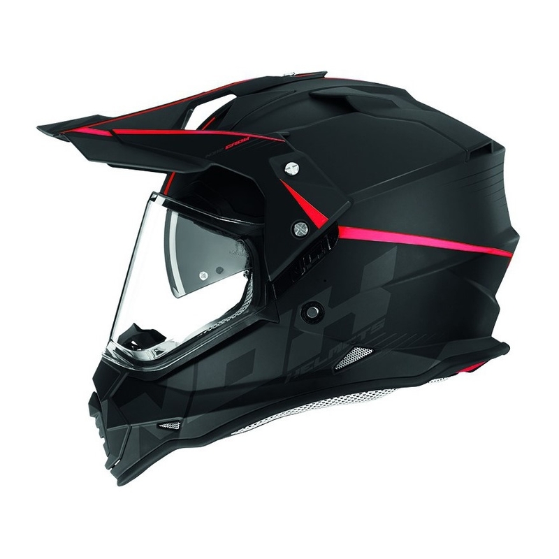 Enduro čelada NOX N312 Crow črno-rdeča