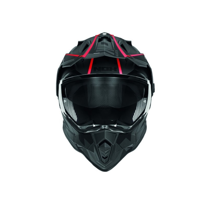 Enduro čelada NOX N312 Crow črno-rdeča