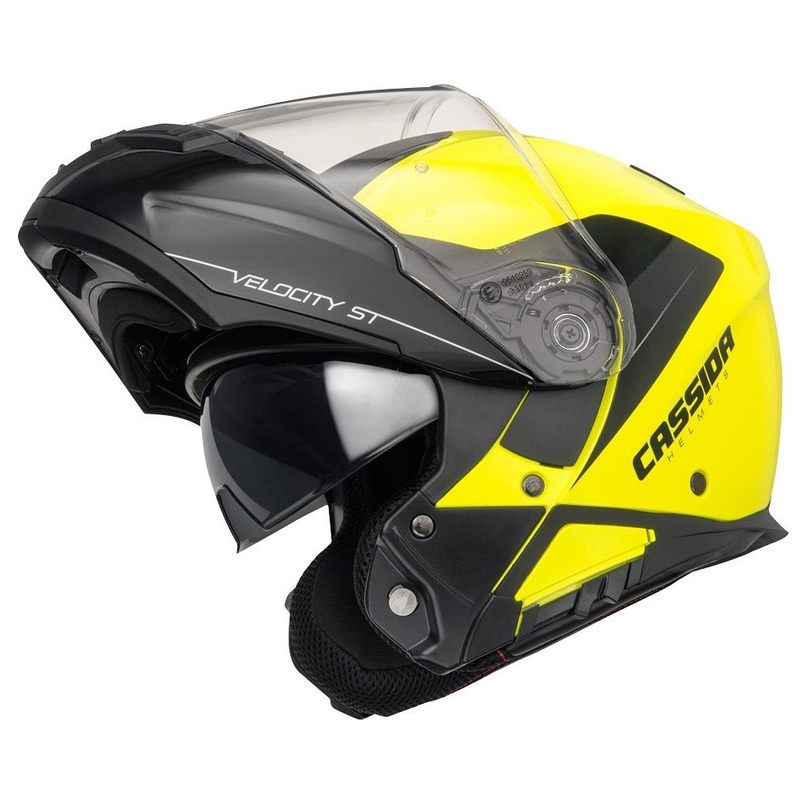 Cassida Velocity ST 2.1 črno-fluo rumena prevračalna čelada