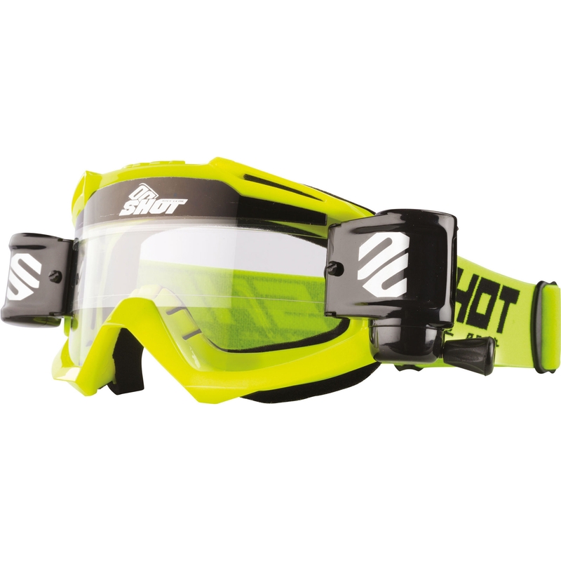 Motokros očala Shot Assault Roll-Off fluo rumena