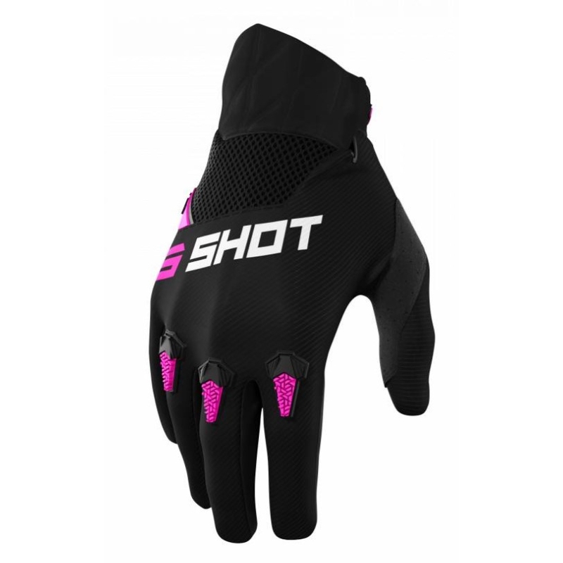 Otroške rokavice za motokros Shot Devo črno-rožnate razprodaja