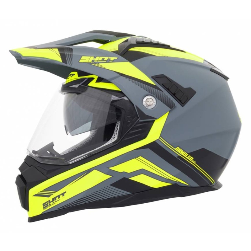 Enduro motoristična čelada Shot Ranger Evolution sivo-fluo rumena razprodaja