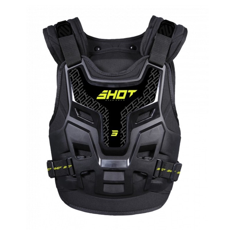 Shot Fighter 2.0 črno-fluo rumena prsna zaščita
