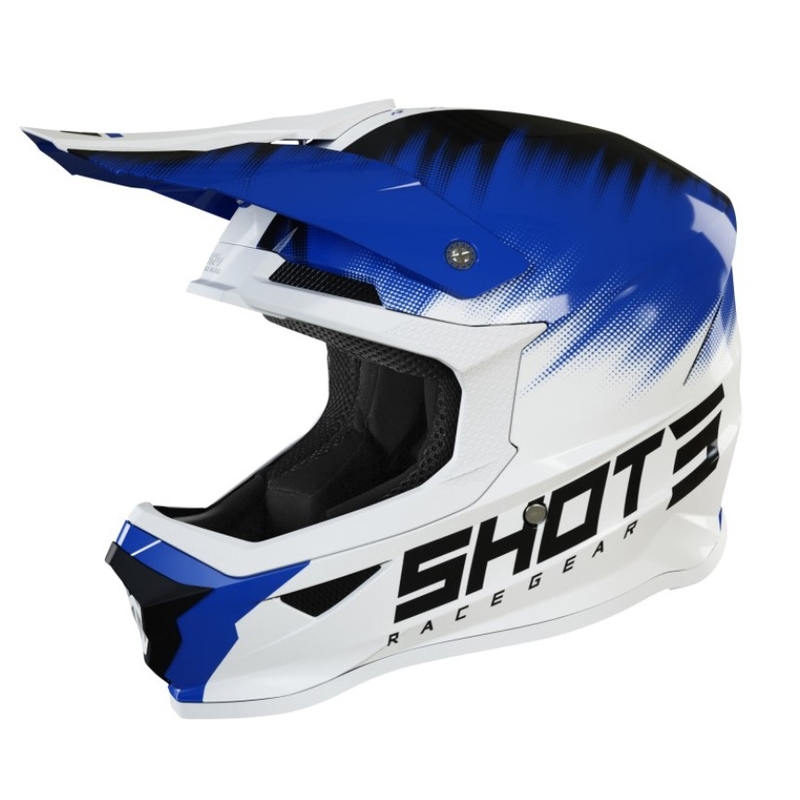 Otroška motokros čelada Shot Furious Versus Black-Blue-White razprodaja