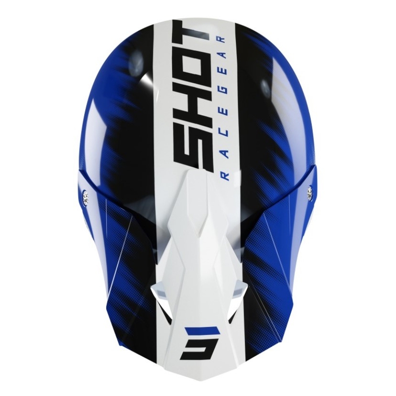 Otroška motokros čelada Shot Furious Versus Black-Blue-White razprodaja