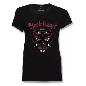 Ženska majica Black Heart Wild Cat black