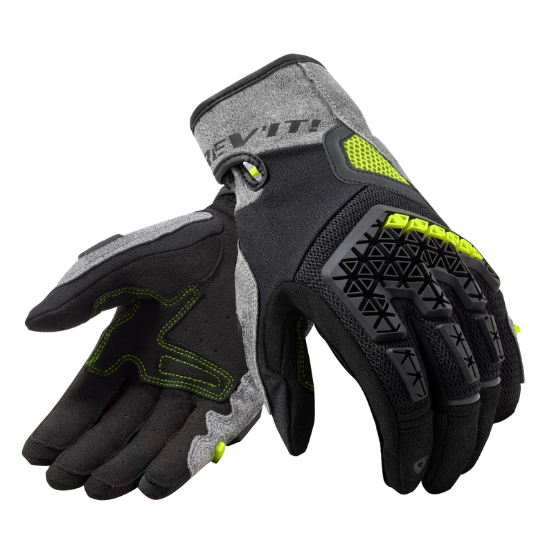 Motoristične rokavice Revit Mangrove silver-black-fluo yellow