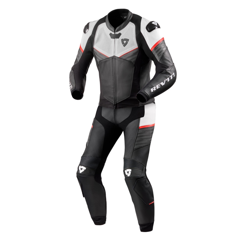 Revit Beta Black-White-Fluo Red motoristični kombinezon razprodaja