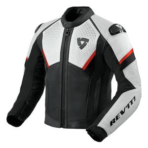 Revit Matador črno-bela-fluo rdeča motoristična jakna