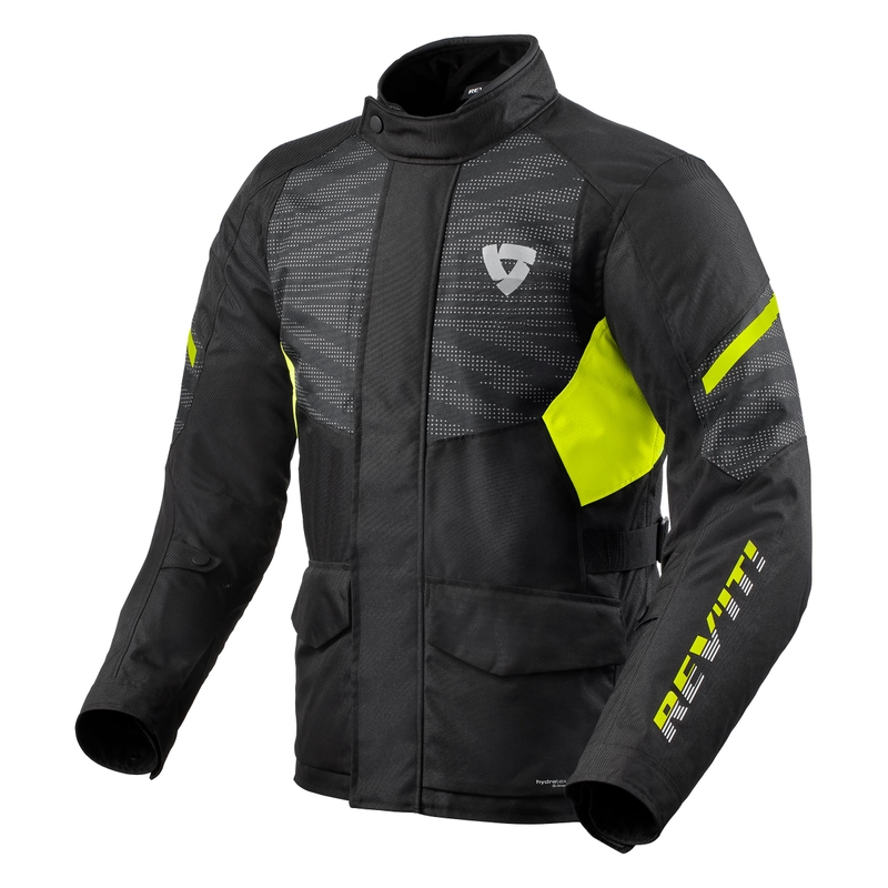 Motoristična jakna Revit Duke H2O black-fluo yellow razprodaja