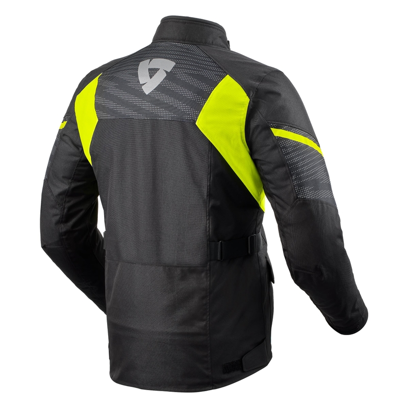 Motoristična jakna Revit Duke H2O black-fluo yellow razprodaja