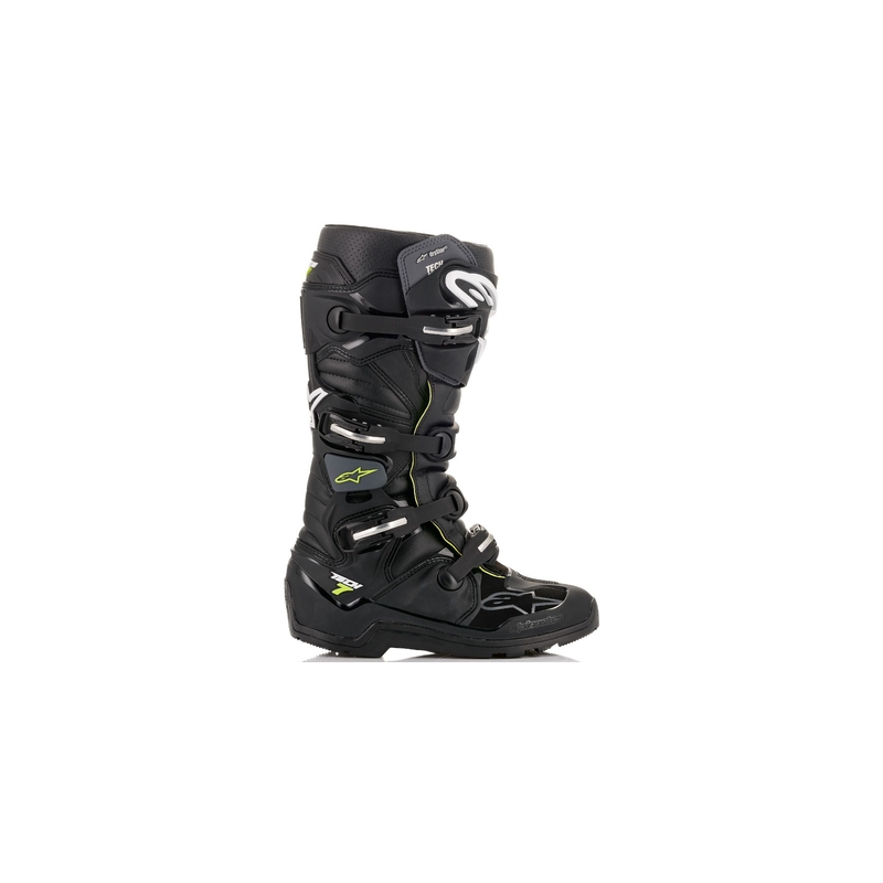 Moto škornji Alpinestars Tech 7 Enduro Drystar črno-sivo-fluo rumeni