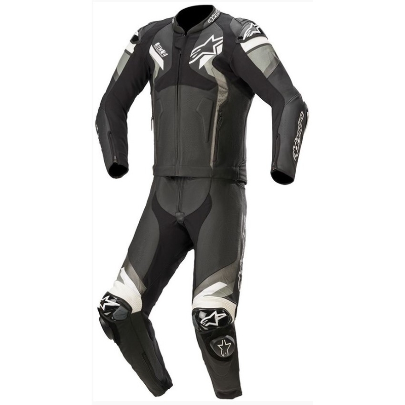 Alpinestars ATEM 4 dvodelna obleka črno-sivo-bela