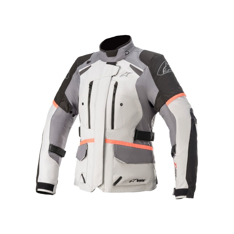 Alpinestars Ženska motoristična jakna Stella Andes Drystar Grey-Black-Fluo Pink