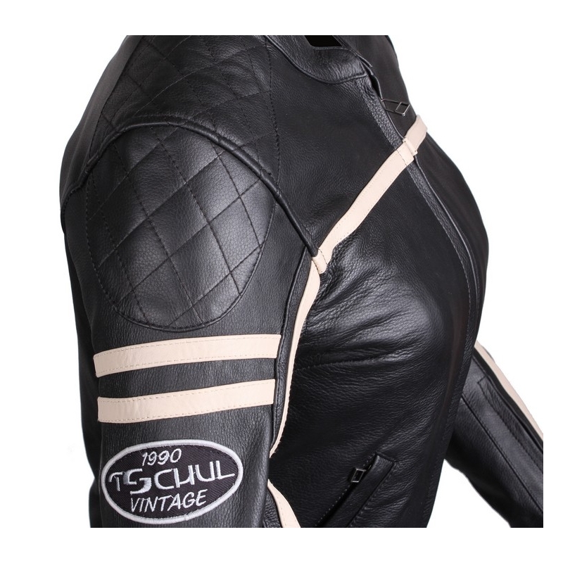Ženska motoristična jakna Tschul 635 black and beige razprodaja