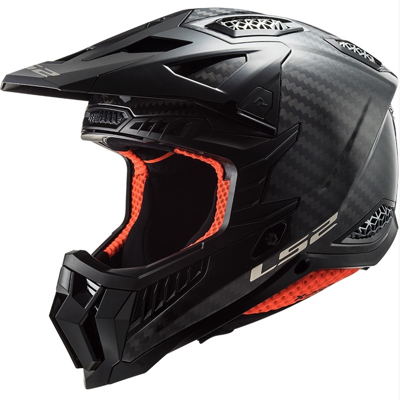 Motokros čelada LS2 MX703 X-Force Solid Carbon črna