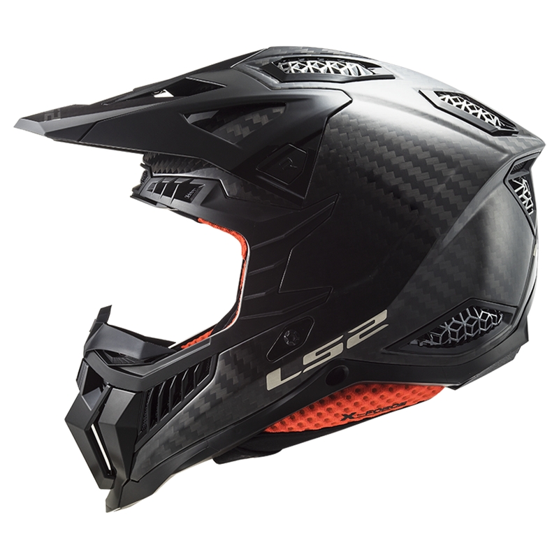 Motokros čelada LS2 MX703 X-Force Solid Carbon črna