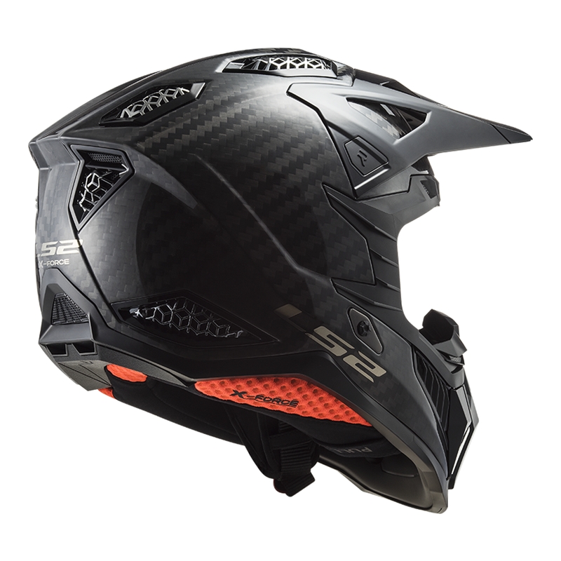 Motokros čelada LS2 MX703 X-Force Solid Carbon črna