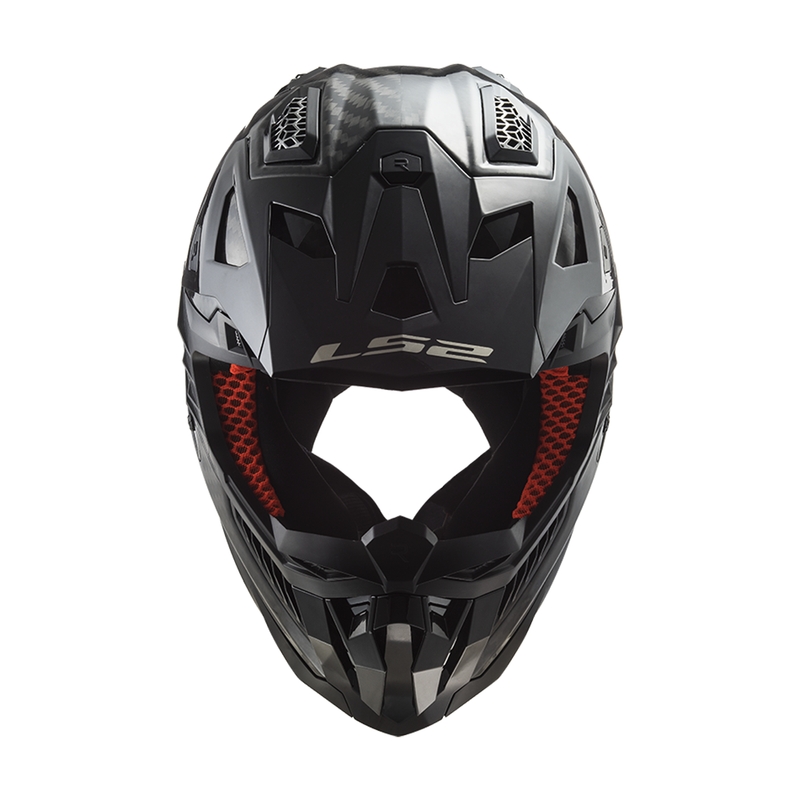 Motokros čelada LS2 MX703 X-Force Solid Carbon črna