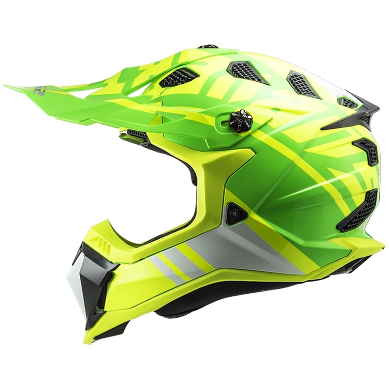 Motokros čelada LS2 MX700 Subverter EVO Gammax fluo rumeno-zelena