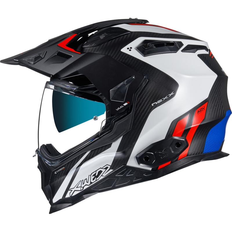 Enduro čelada NEXX X.Wed 2 Vaal Carbon črno-bela-rdeča razprodaja